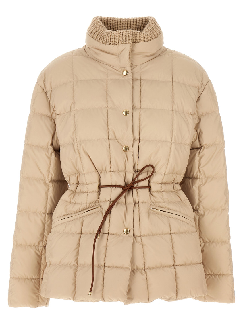 MONCLER BEIGE ANTIGONE DOWN JACKET