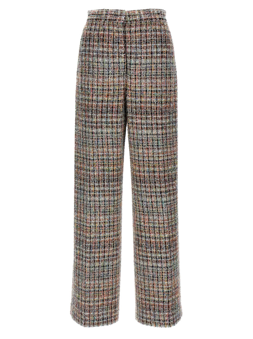 Missoni Cropped Trousers Viscose Blend Lamé Zig Zag In Multicolor