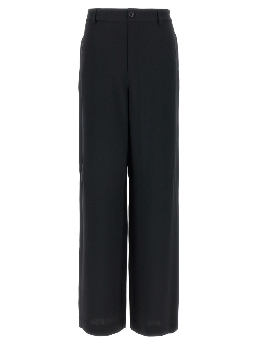 Moschino Acetate Trousers Elastic Waistband In Black