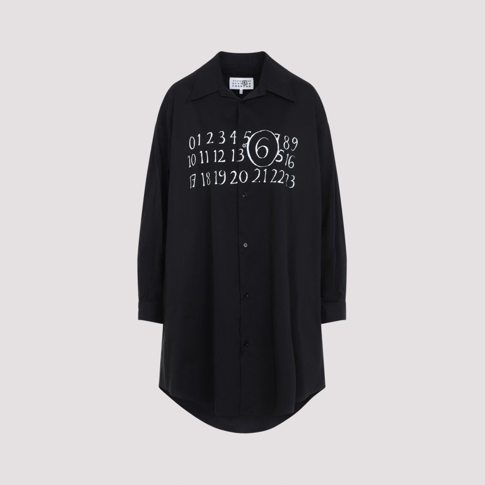 Mm6 Maison Margiela Mm6 By Maison Margiela Black Cotton Dress In Black