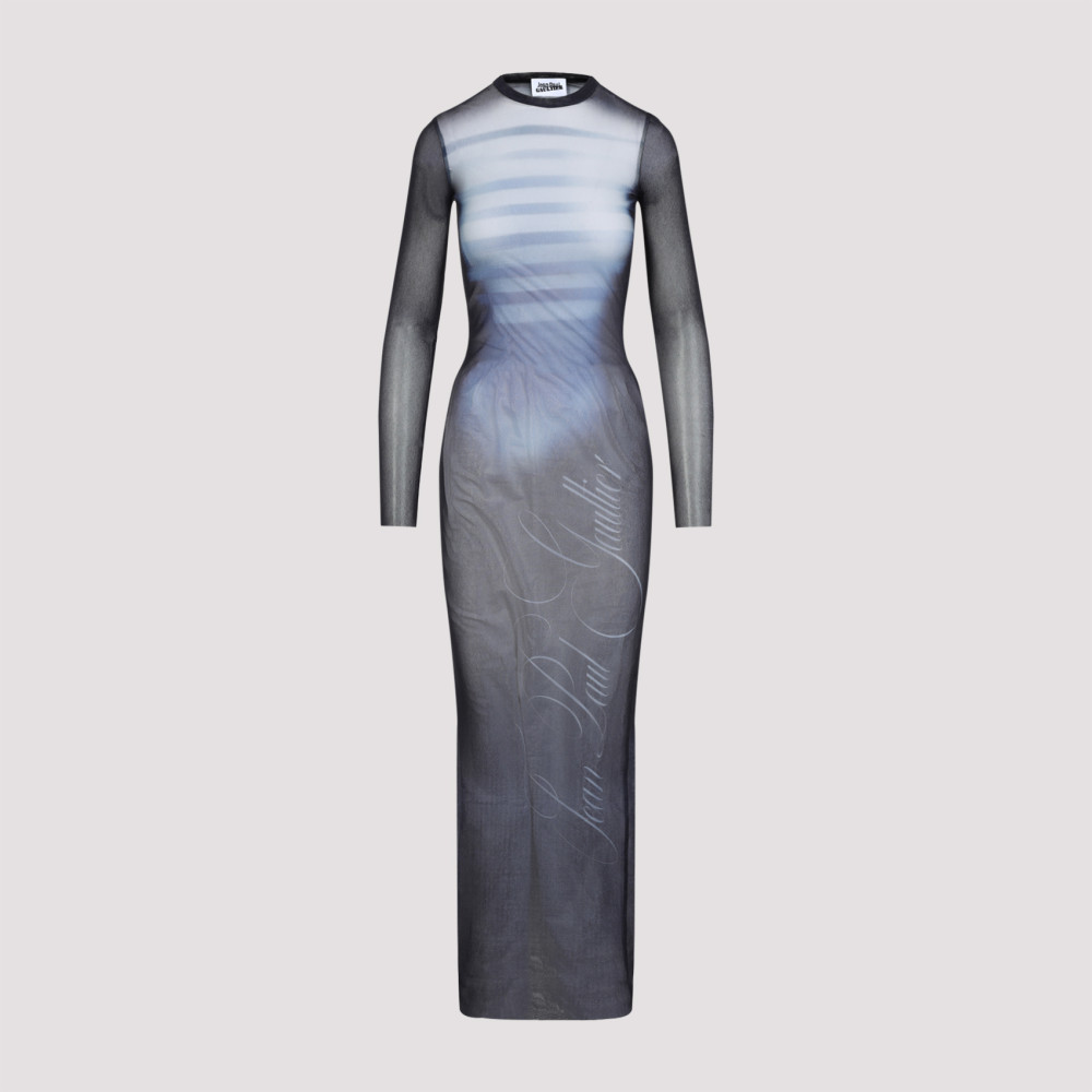 Shop Jean Paul Gaultier Light Blue Tulle Dress