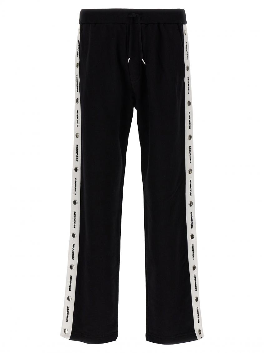 Shop Dsquared2 Black Burbs Joggers In Blackwhite