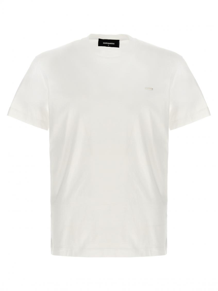 Dsquared2 Logo Plaque T-shirt In White