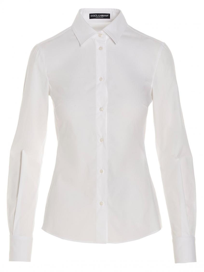 Dolce & Gabbana Tailored Shirt With Collared Neck And Buttoned Cuffs In White