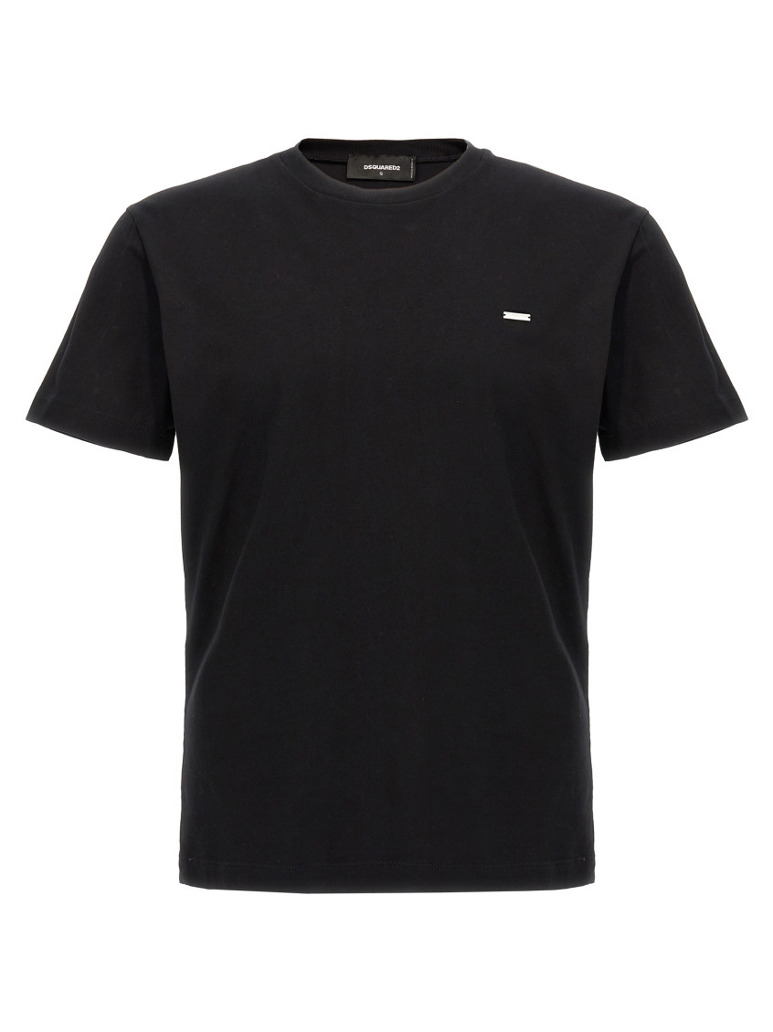 DSQUARED2 BLACK LOGO PLAQUE T-SHIRT