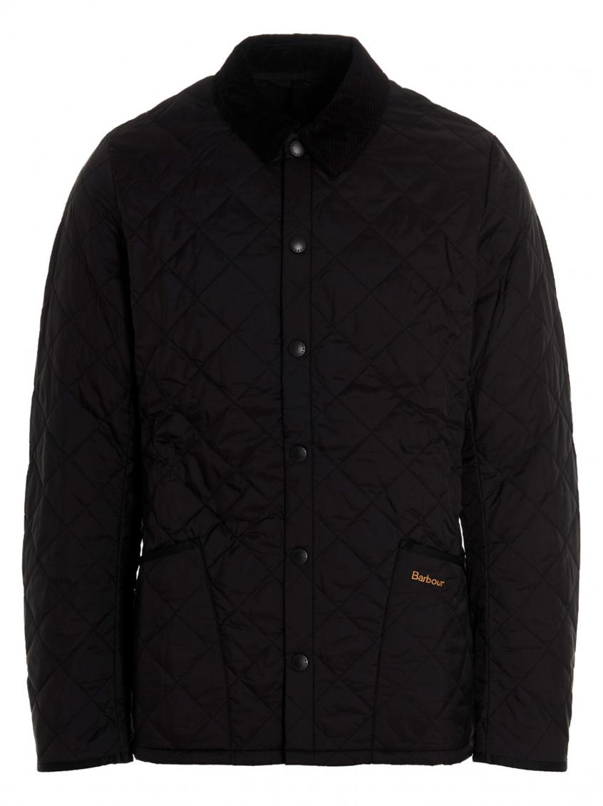 Barbour Mens Heritage Liddesdale Black Quilted Jacket In Black