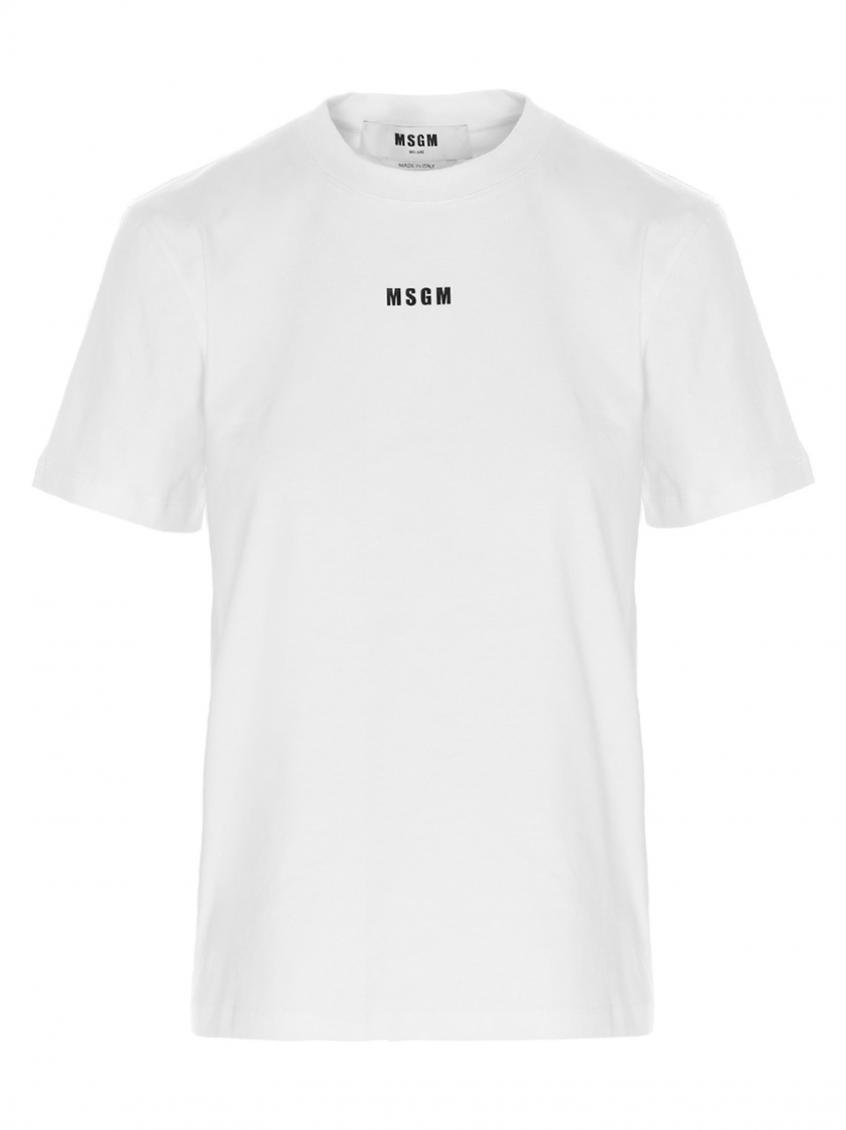 Msgm Logo-print Cotton T-shirt In White