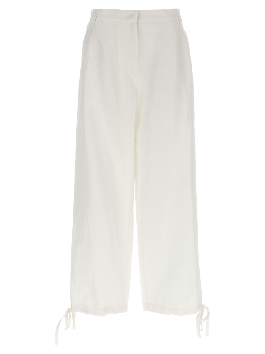 Shop Msgm White Carrot Pants