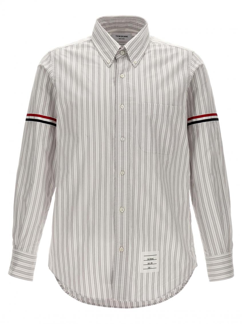Thom Browne Plaid Shirt In Grey
