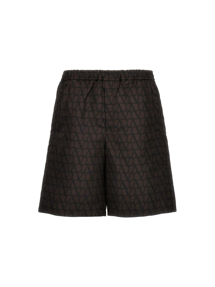 Valentino Iconographic Print Bermuda Shorts In Multicolor