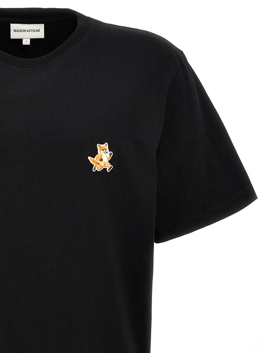 Maison Kitsune Black Logo Patch T-shirt for Men Online India at