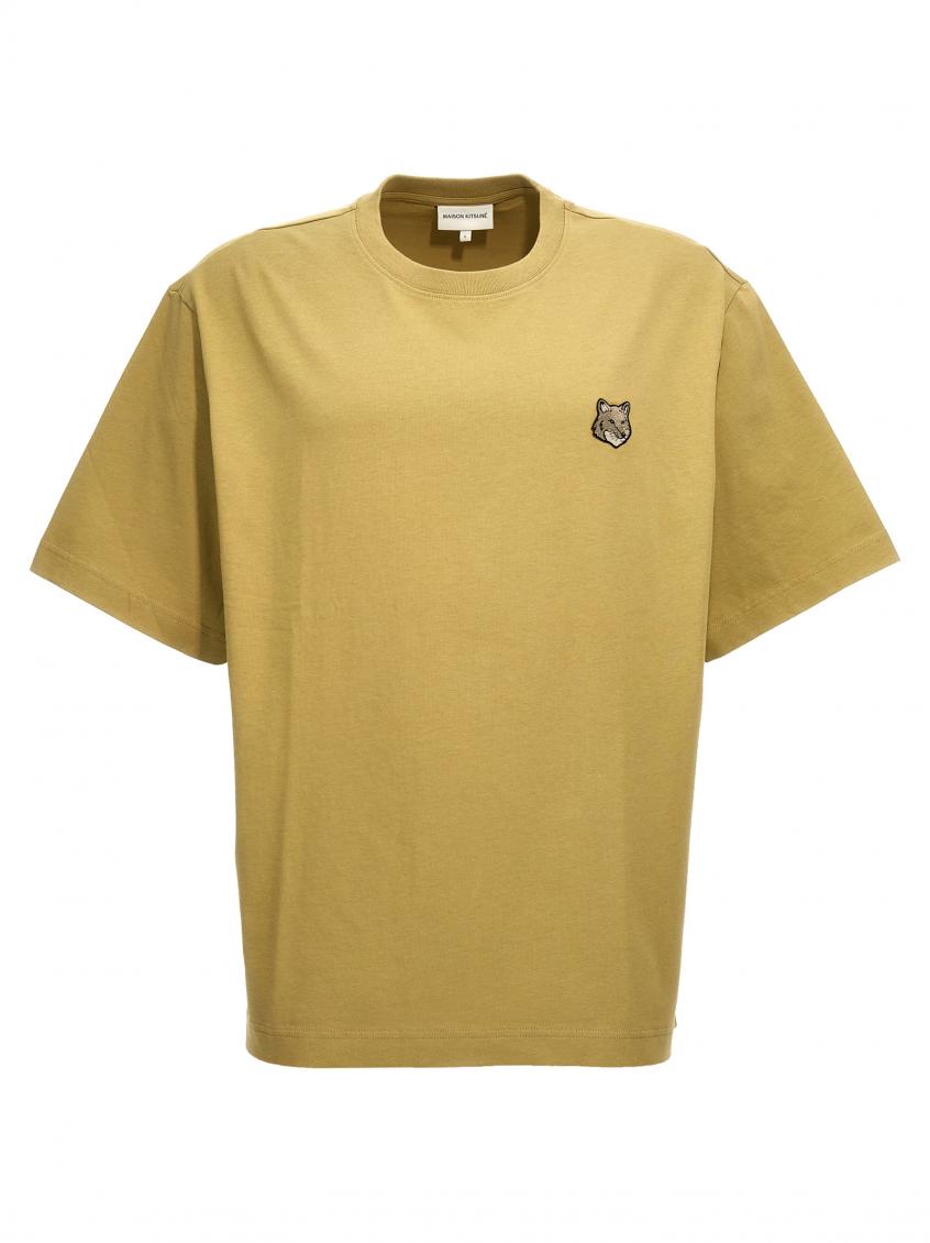 Maison Kitsuné Cotton T-shirt With Patch In Light Green