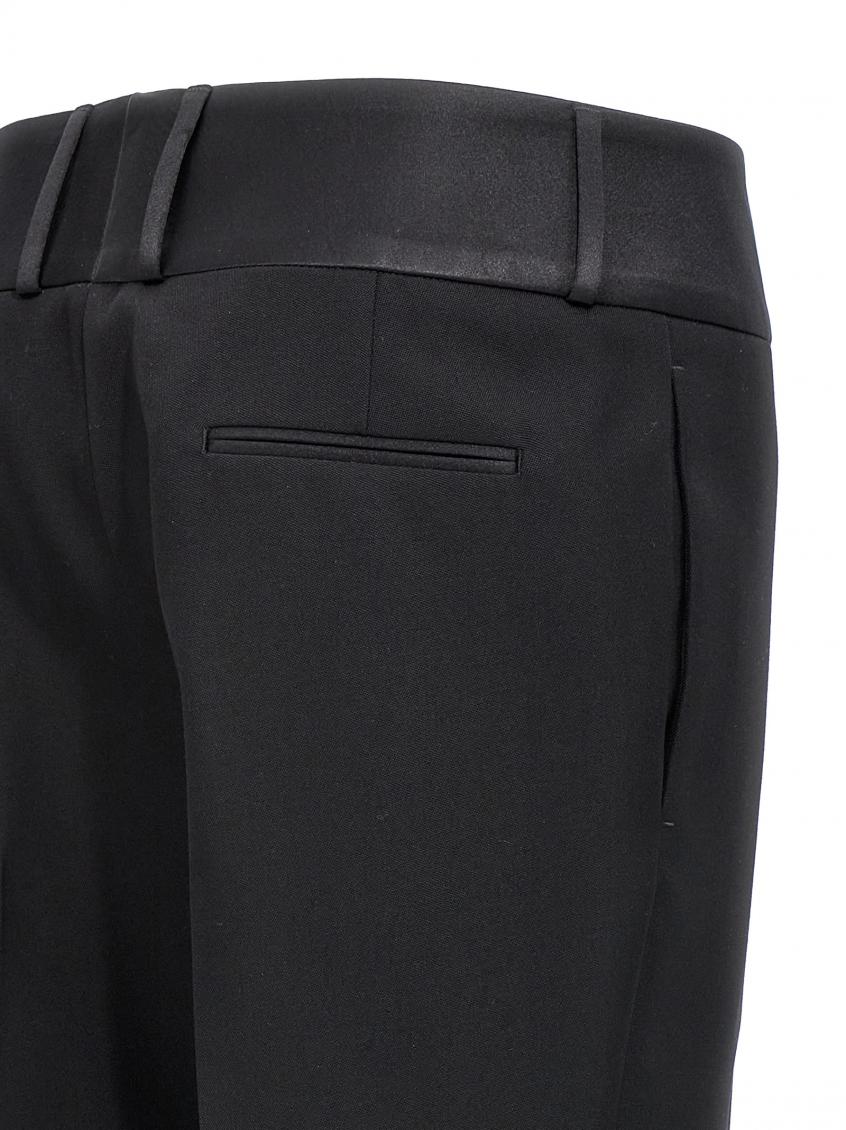 【関税込み】FERRAGAMO Tuxedo pants Ferragamo Tuxedo straight-leg Tailored Trousers | Black