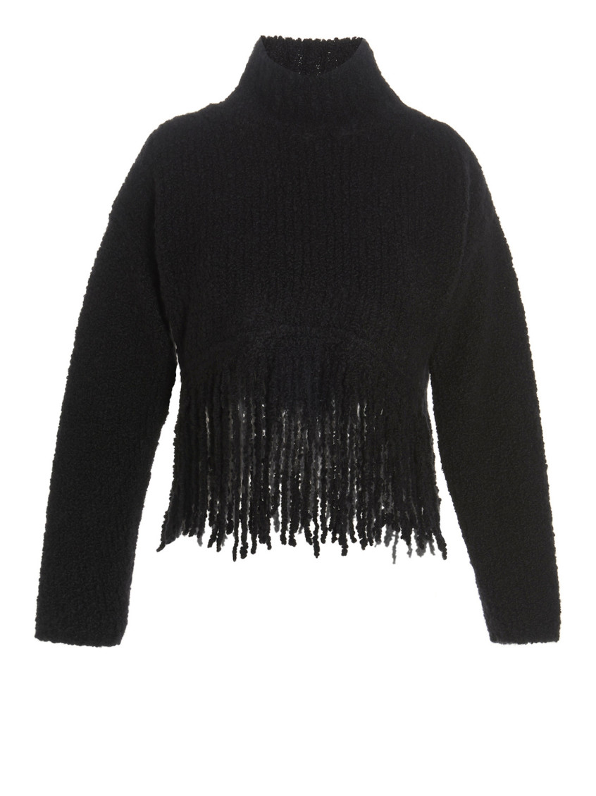 Mimi Liberte Black High Neck Sweater In Black