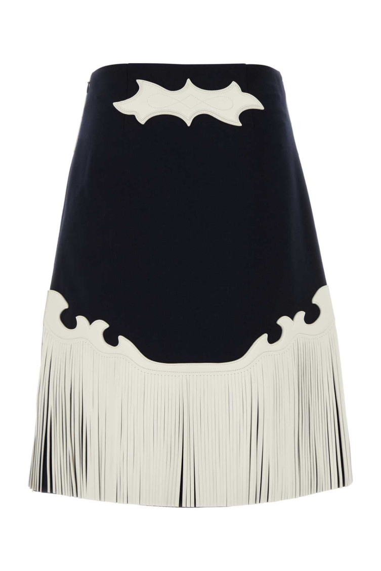 スカート PRADA MIDNIGHT BLUE WOOL SKIRT Prada Midnight blue wool skirt for Women Online USA at