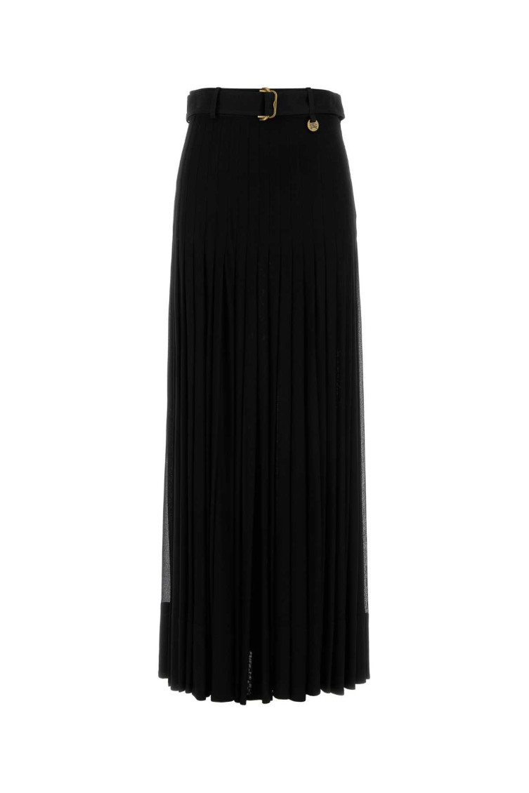 Burberry Crepe Jersey Maxi Skirt Skirts Black In Black