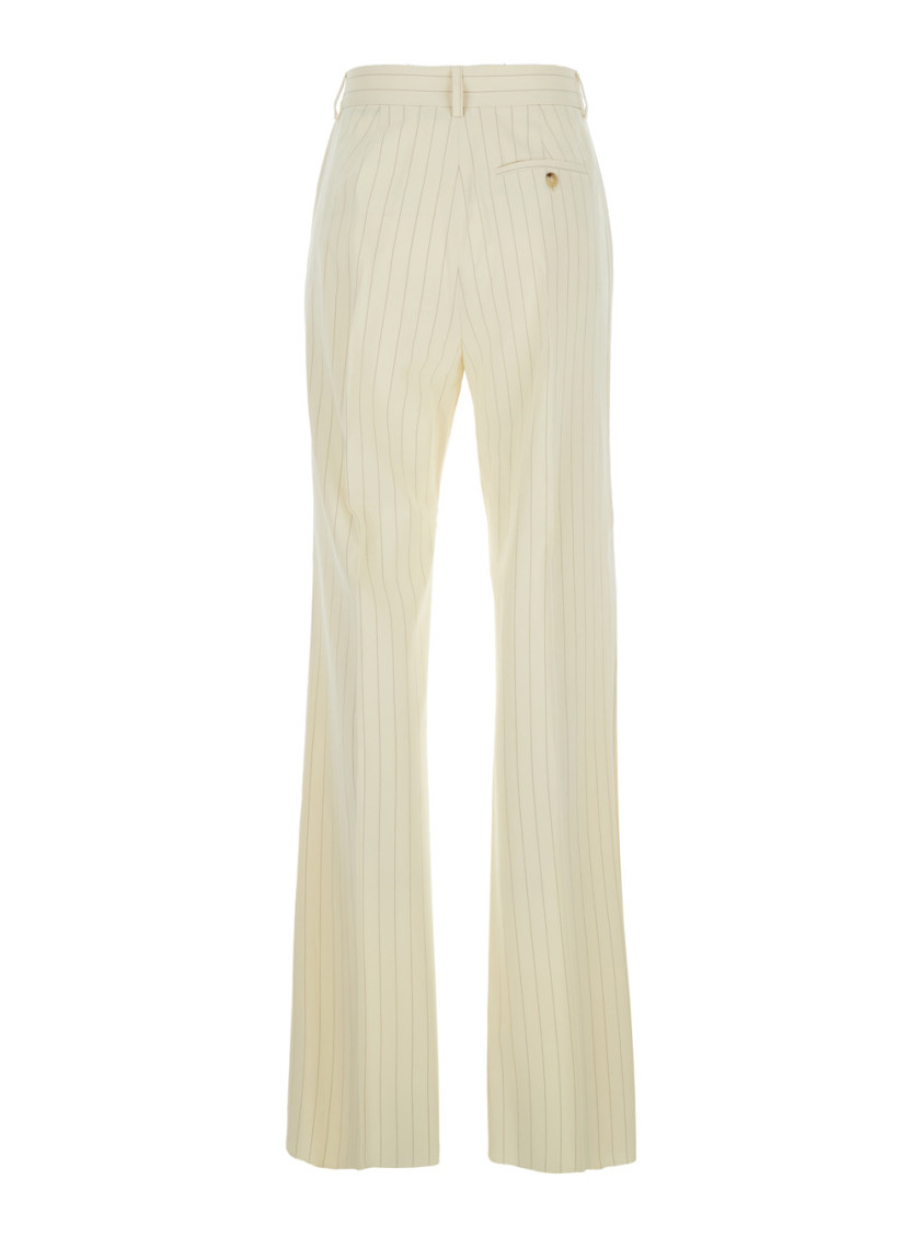 SPORTMAX WHITE FLARED PANTS 