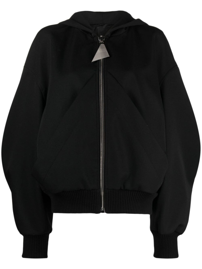 Shop Attico Black Oversize Bomber Jacket