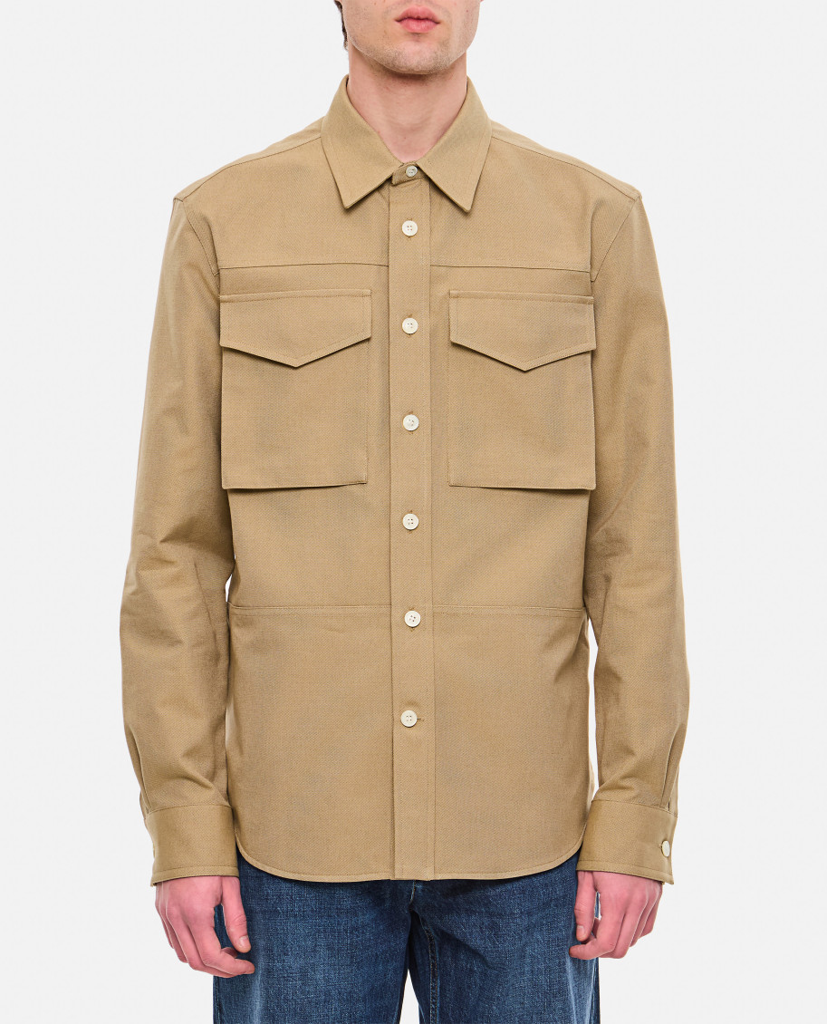 Alexander Mcqueen Alexander Mc Queen Overshirt With Flap Pockets In Beige