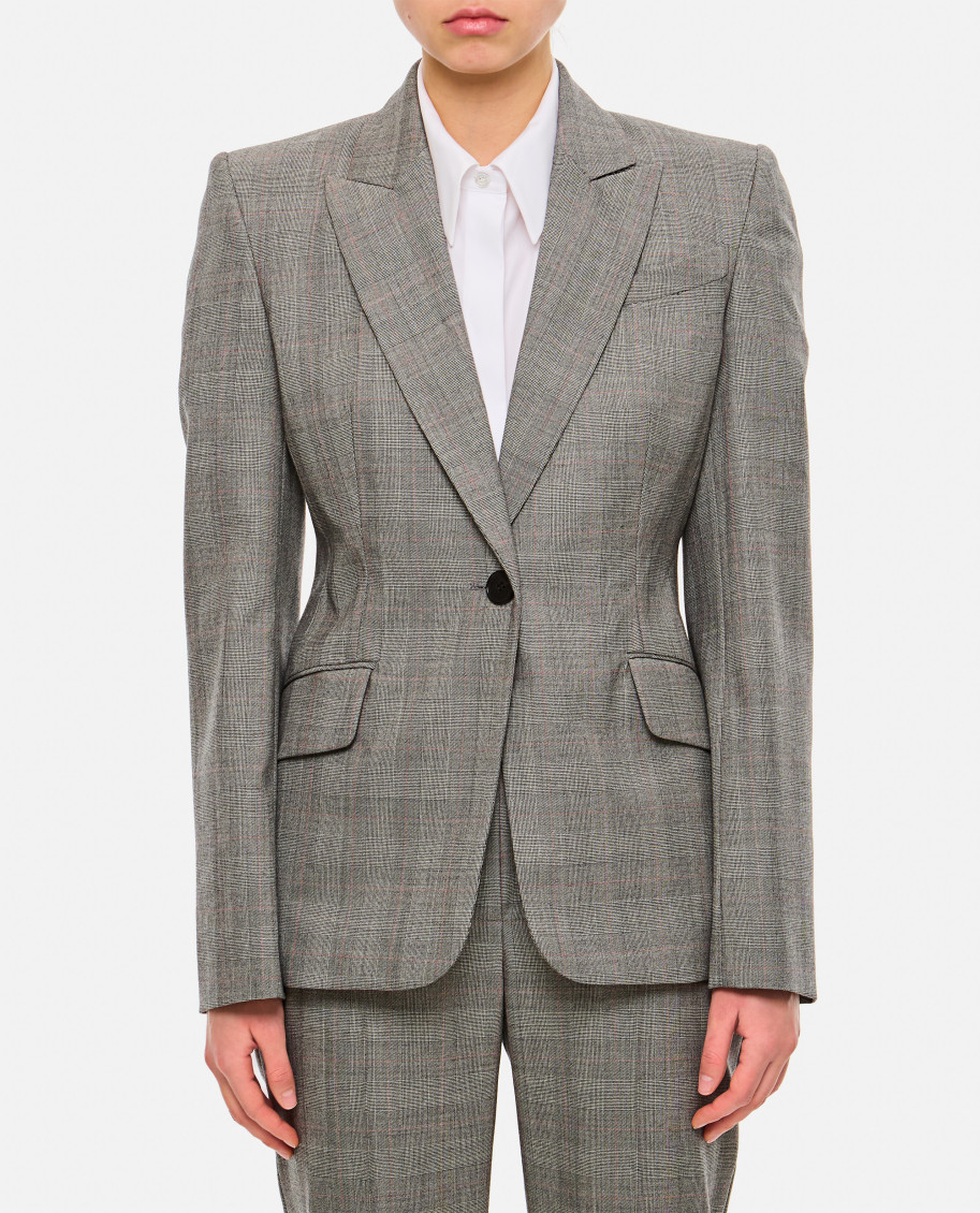 Alexander Mcqueen Blazer In Grey
