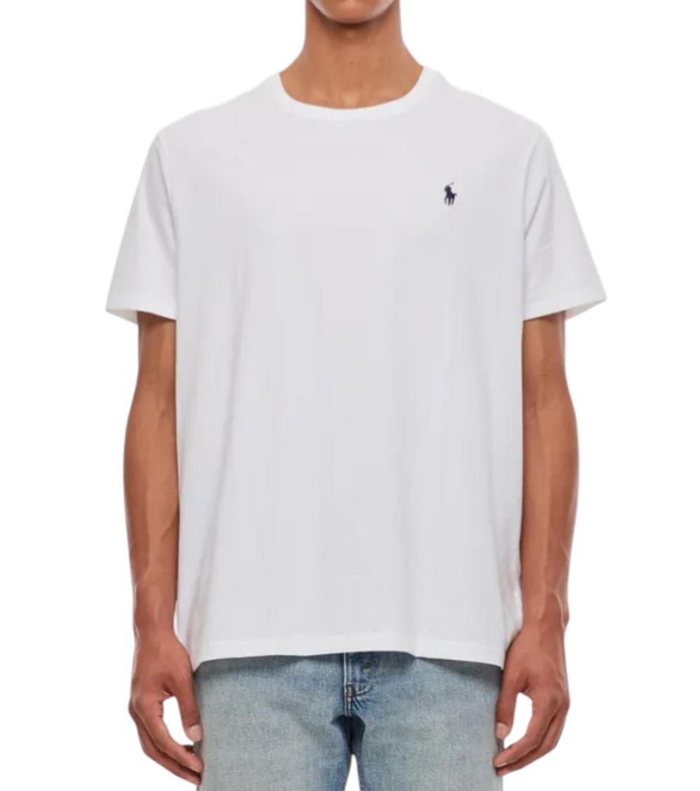 Polo Ralph Lauren White Logo Detail T-shirt In White