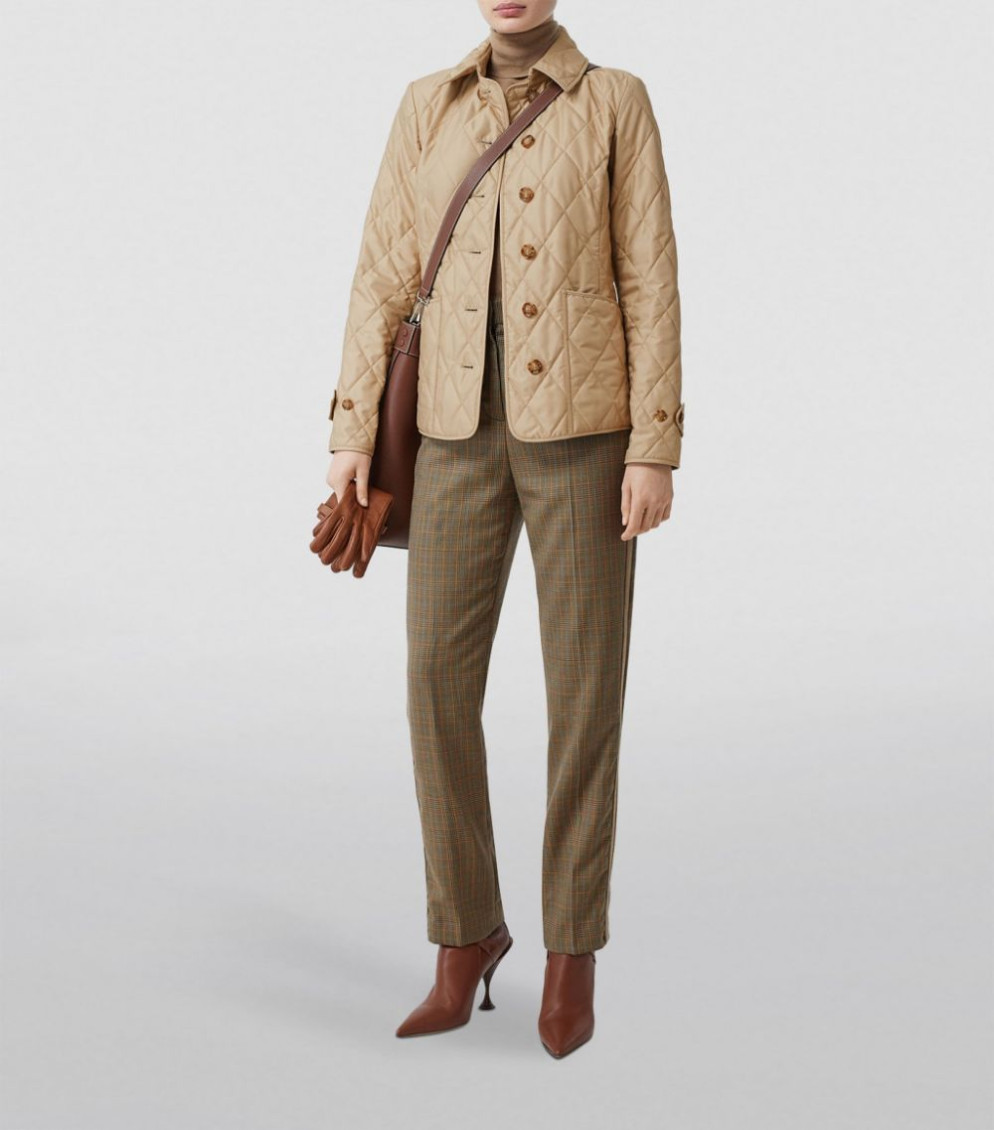 ジャケット BURBERRY Women Jackets 8105791 C2388 BEIGE Burberry: Beige Quilted Jacket | SSENSE