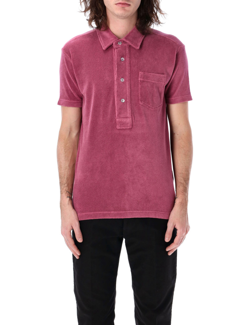 Tom Ford Pink Towelling Polo Shirt