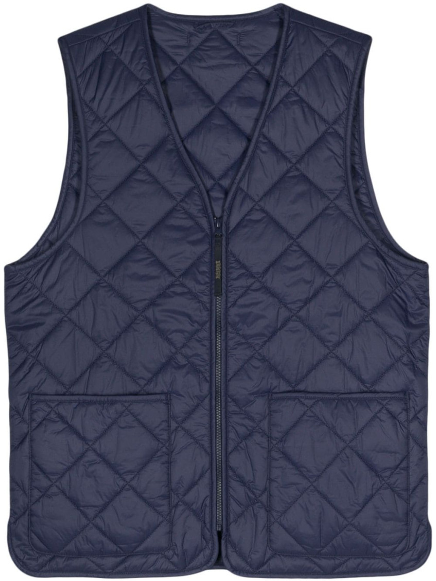 Baracuta Sleeveless Quilted Vest V-neck