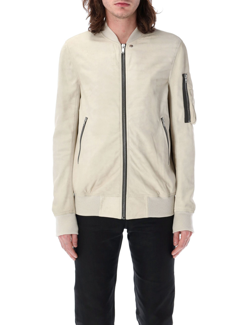 Rick Owens Off-white Hollywood Classic Flight Leather Jacket