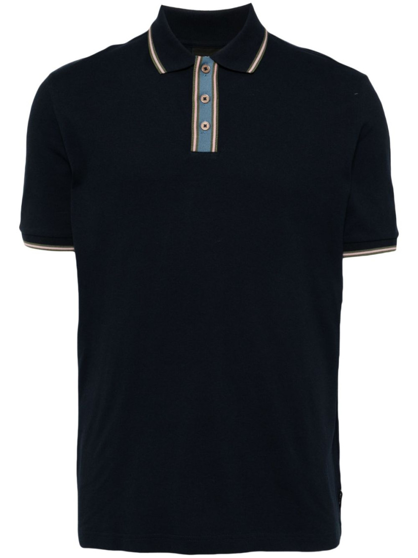 Paul Smith Navy Blue Short Sleeved Polo