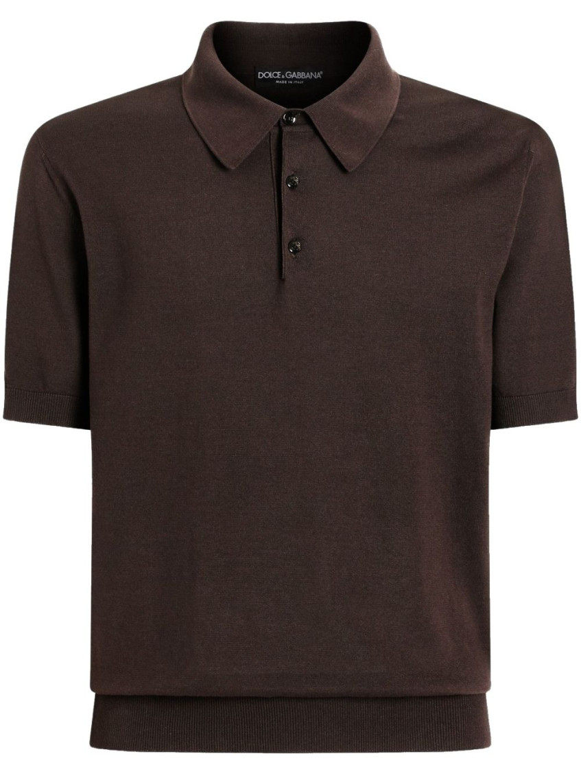 Dolce & Gabbana Brown Short Sleeve Polo