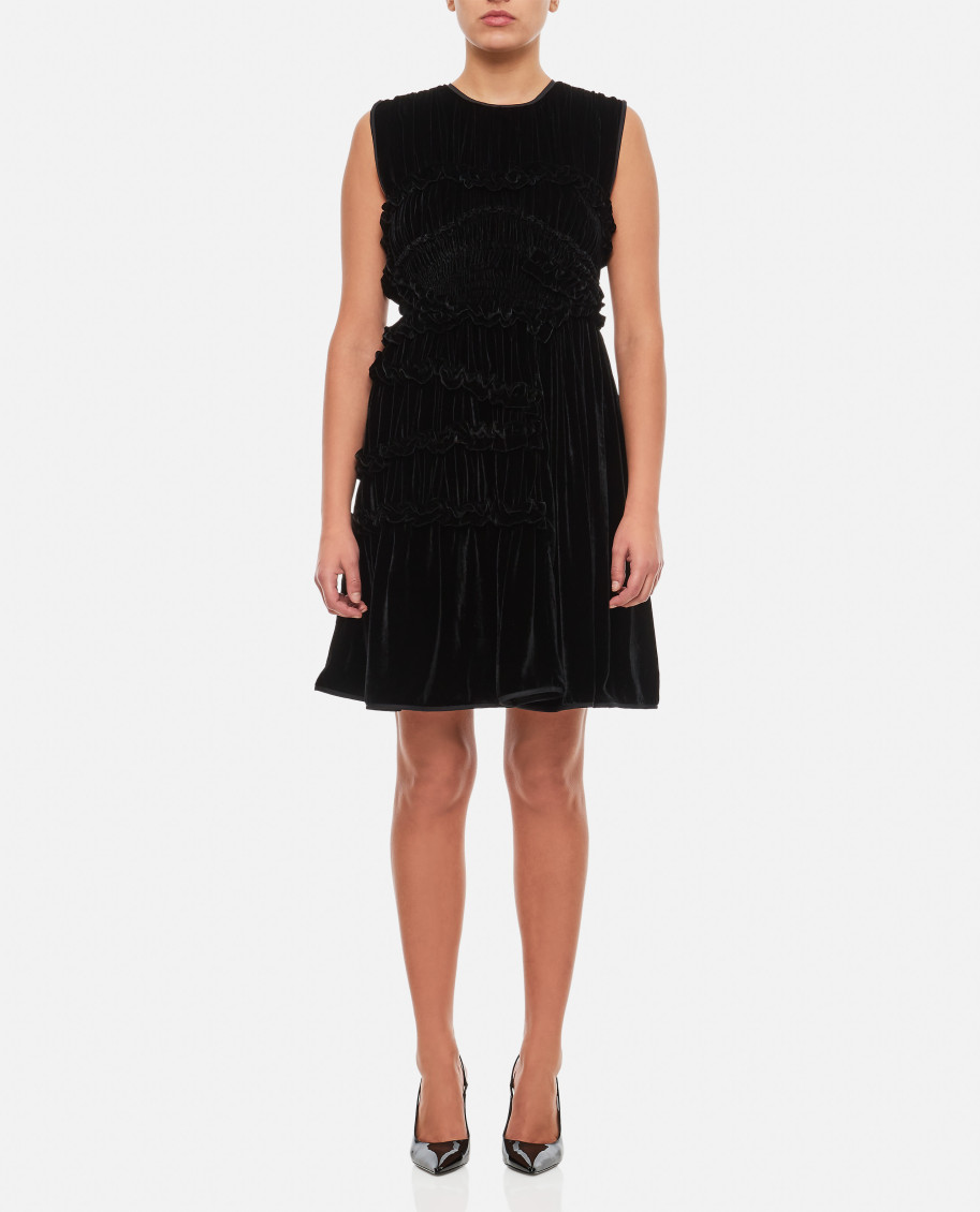 Cecilie Bahnsen Uki Sleeveless Velvet Dress In Black