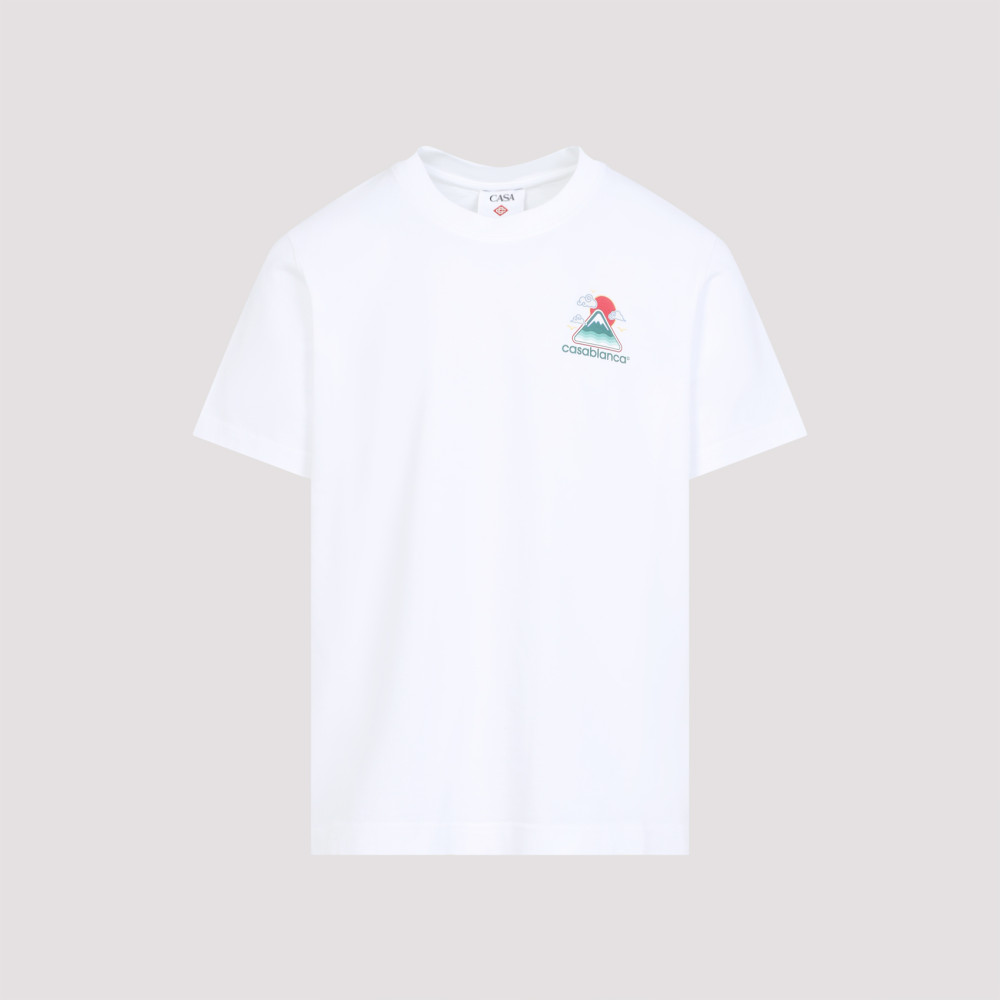 Casablanca Mountains Waves Print T-shirt In White
