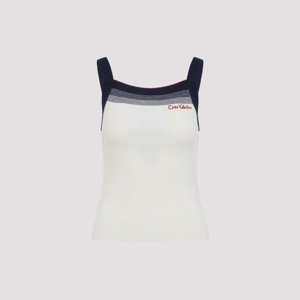 Valentino White Knit Top