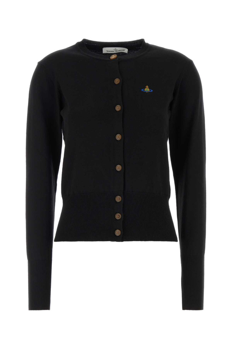 Vivienne Westwood Black Crew Neck Cardigan for Women Online India
