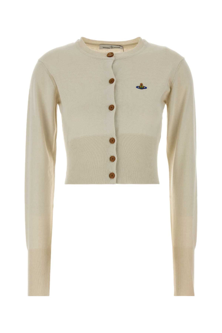Vivienne Westwood White Round Neck Cardigan for Women Online India