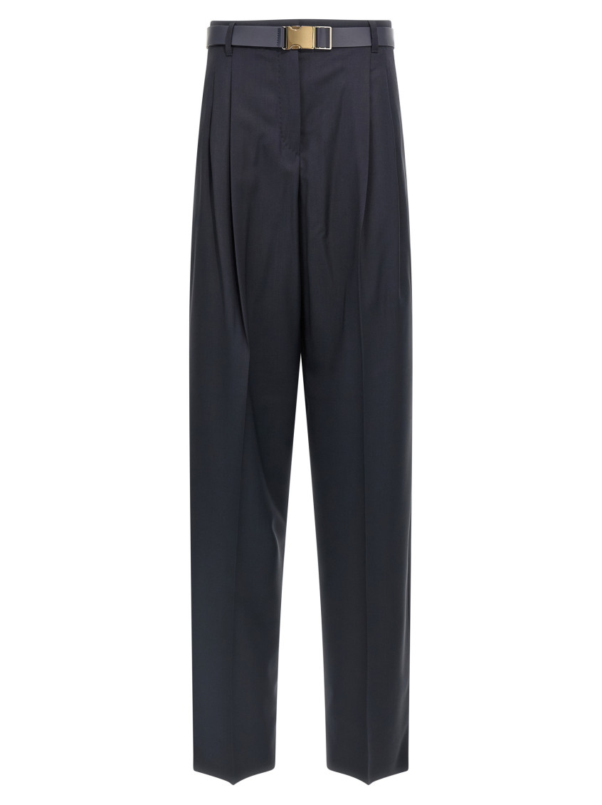 Max Mara Bergamo Pants Blue In Blue