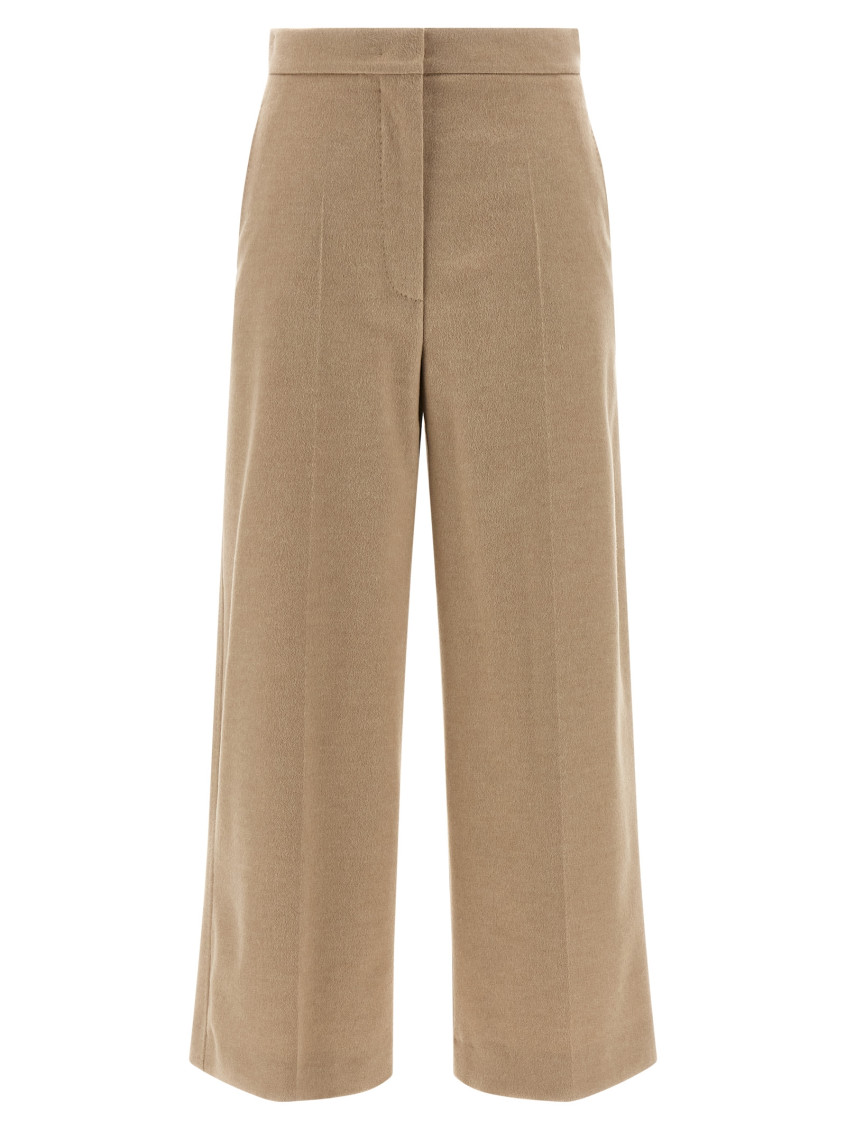Max Mara Beige Marengo Pants In Brown