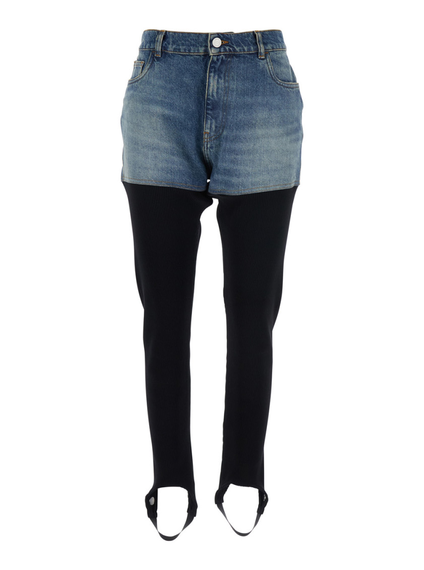 Coperni Hybrid Rib Denim Pants Multicolor In Multi