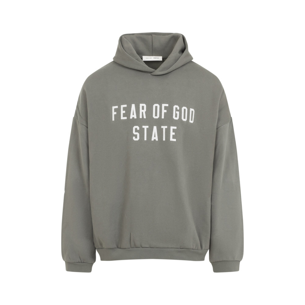 Fear Of God Moss Green Cotton 90s Fit Fleece Hoodie In Green
