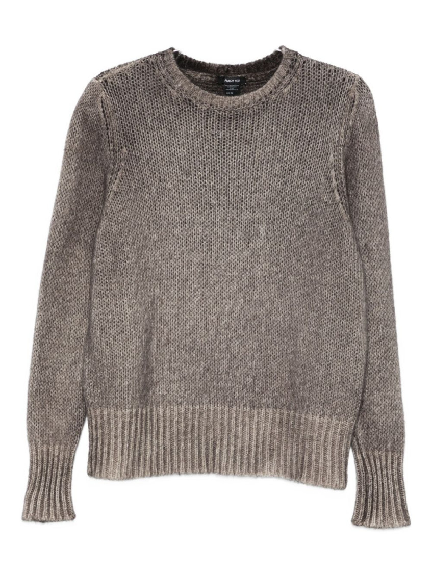 Avant Toi Cashmere Crewneck Pullover In Brown