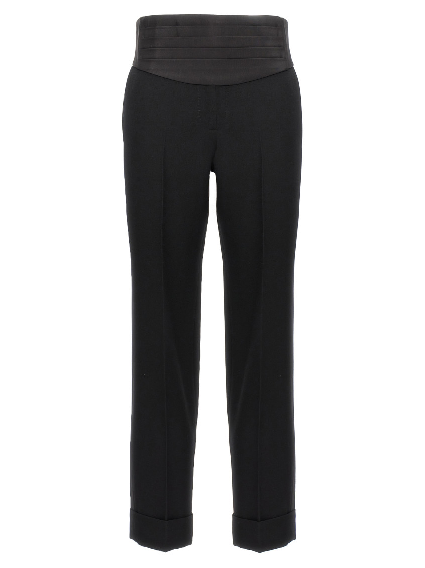 Gucci New Barathea Wool Pants In Black