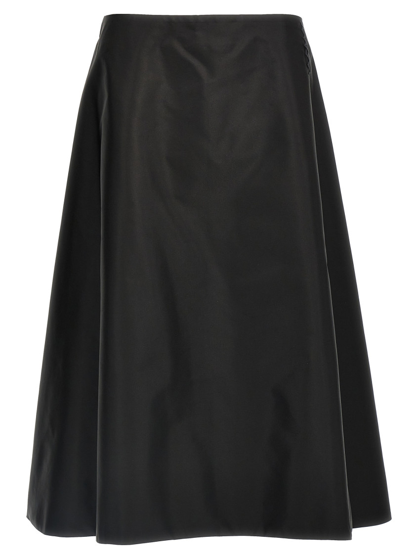 Marni Black Asymmetric Trapeze Skirt In Black