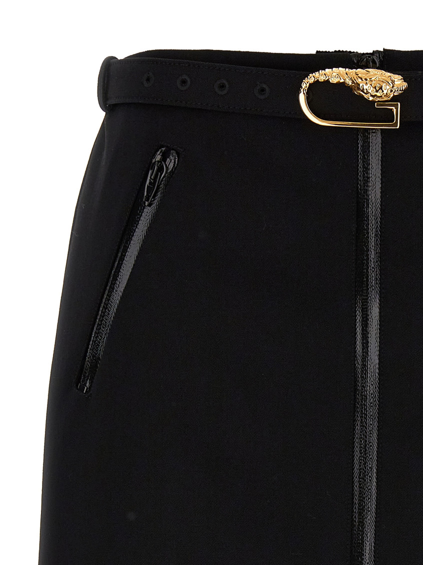 スカート GUCCI Wool skirt with removable belt Gucci Black Wool skirt with removable belt for Women Online
