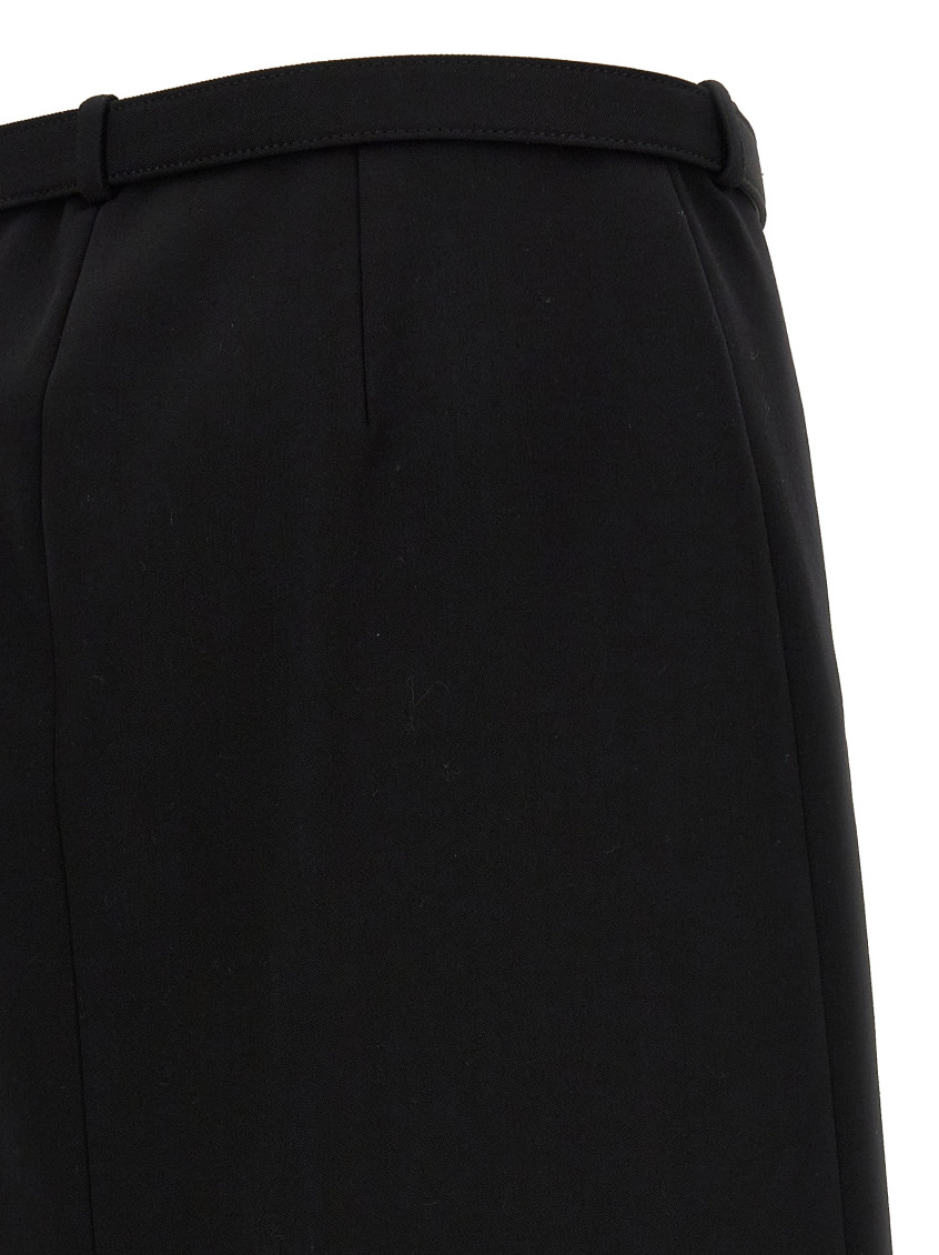 【送料&関税込】Gucci Wool Skirt With Removable Belt GUCCI Detachable-Belt Mid-Rise Slim-Fit Stretch-Wool Midi