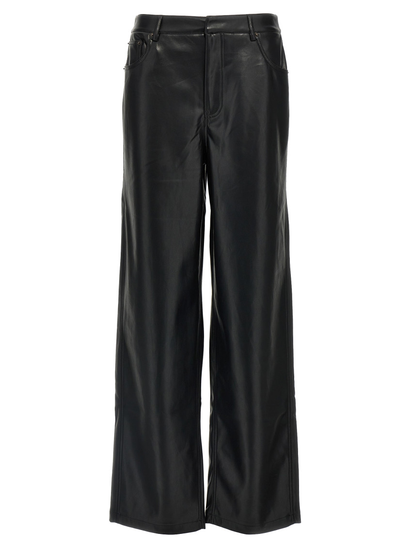 Rotate Birger Christensen Rotate Birgerchristensen Faux Leather Pants In Black