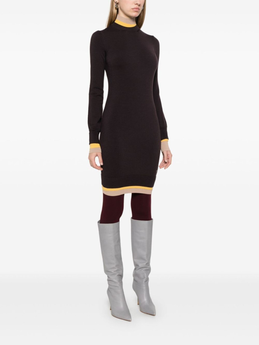 ワンピースその他 FENDI Dark purple wool dress Fendi Dark Purple Wool Dress for Women Online USA at Darveys.com