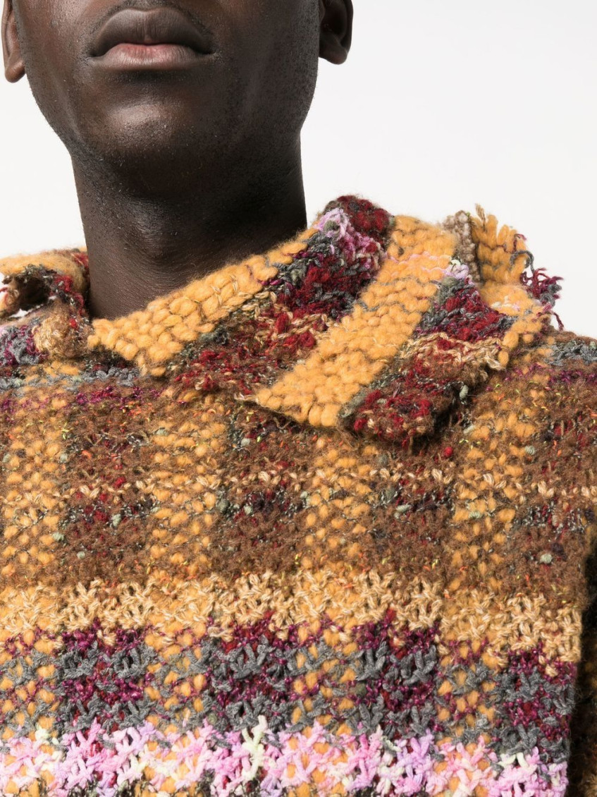 Vitelli Multicolor Knitted Hoodie for Men Online USA at