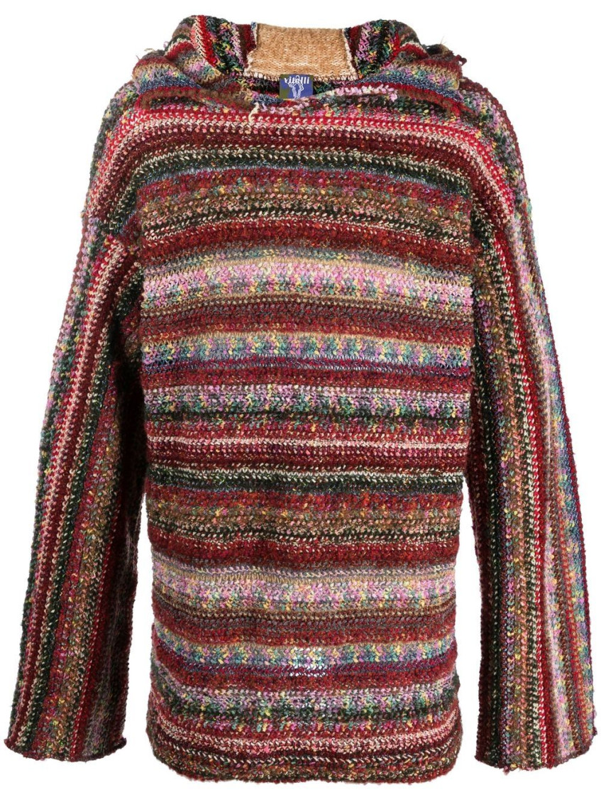 Vitelli Knitted Hoodie In Multicolor