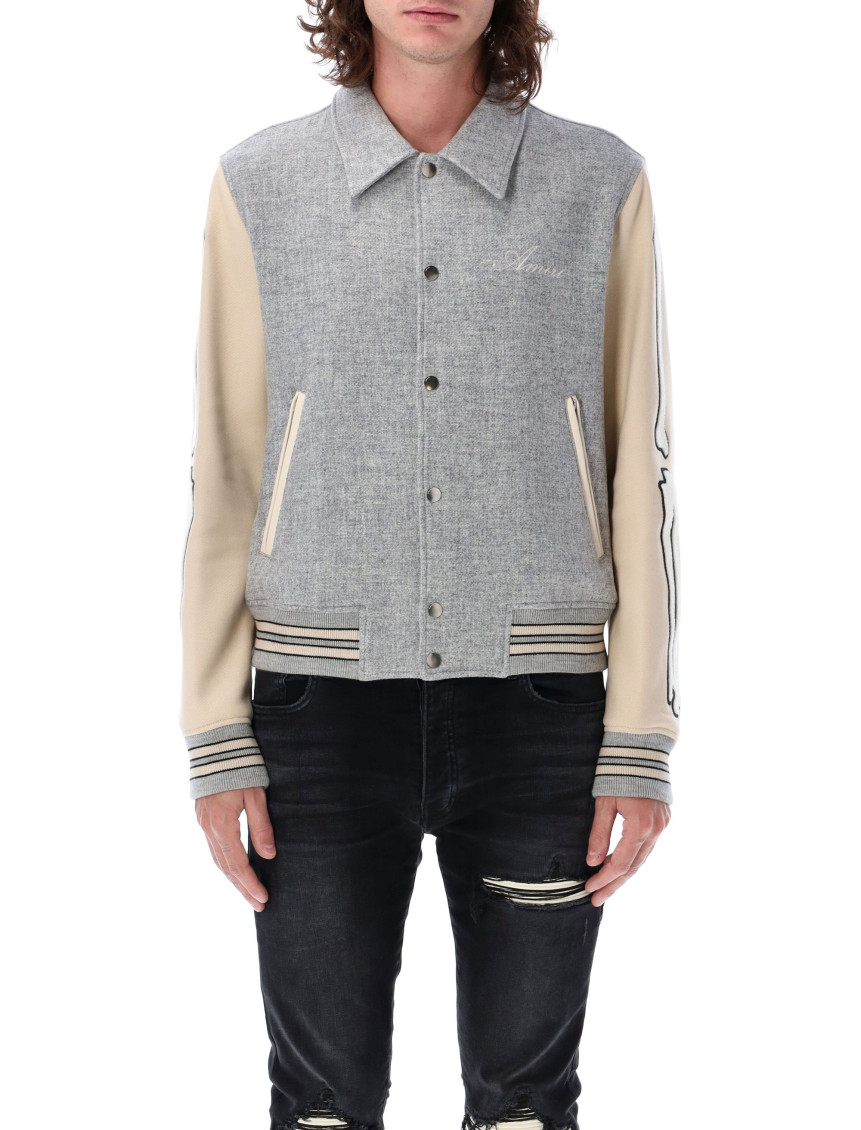 Amiri Contrasting-sleeve Bomber Jacket